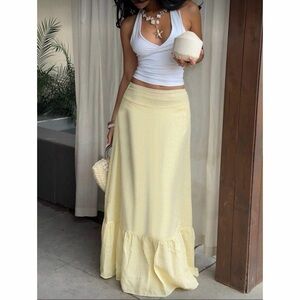YELLOW MAXI SKIRT